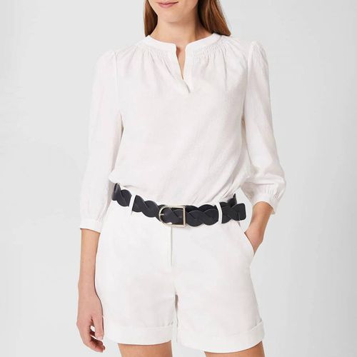 White Alana Cotton Blend Top - Hobbs London - Modalova