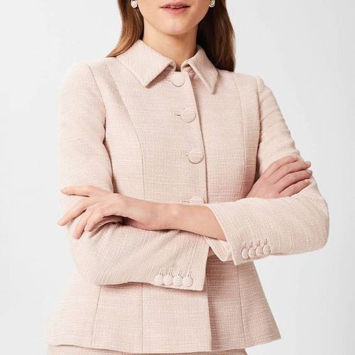 Pink Amelie Cotton Blend Blazer - Hobbs London - Modalova