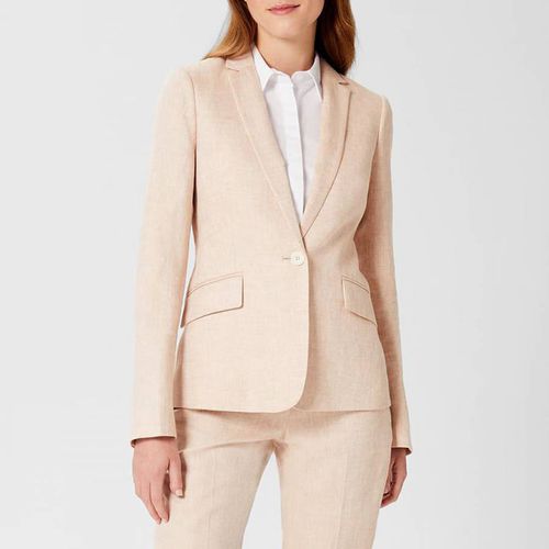 Neutral Ivana Linen Blazer - Hobbs London - Modalova