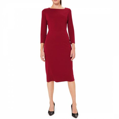 Red Ponte Kelly Fitted Dress - Hobbs London - Modalova