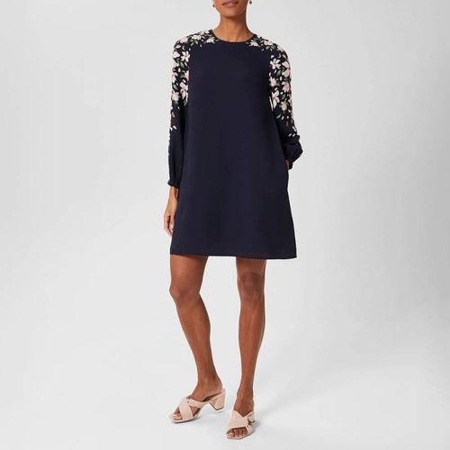 Navy Zoey Floral Mini Dress - Hobbs London - Modalova