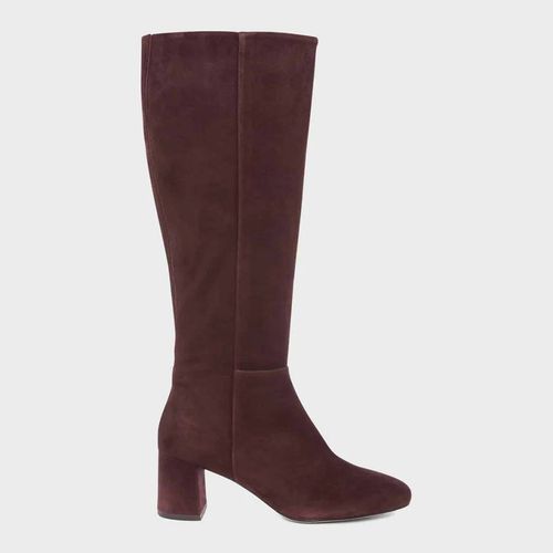 Burgundy Imogen Long Leather Boots - Hobbs London - Modalova