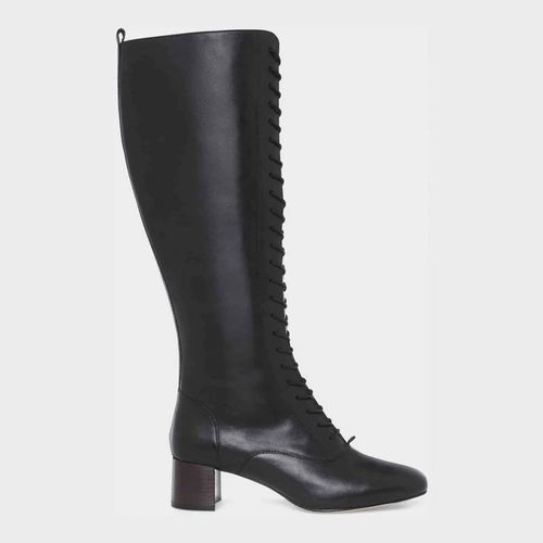 Black Issy Knee Leather Boots - Hobbs London - Modalova