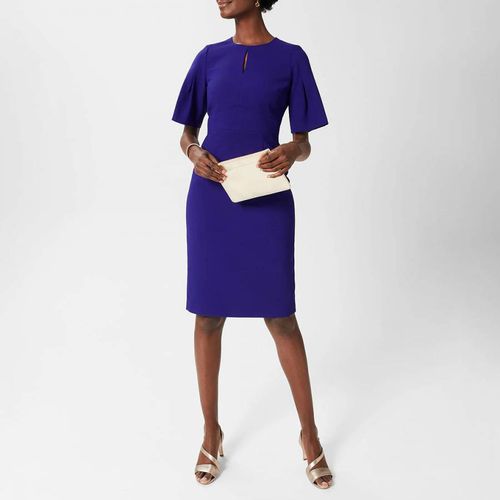 Blue Izara Midi Dress - Hobbs London - Modalova