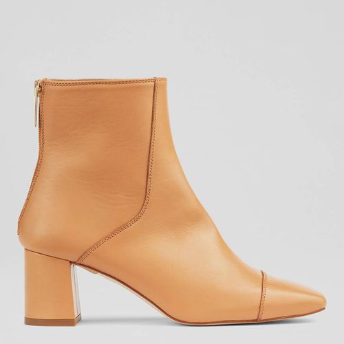 Brown Leather Maxine Ankle Boots - L K Bennett - Modalova