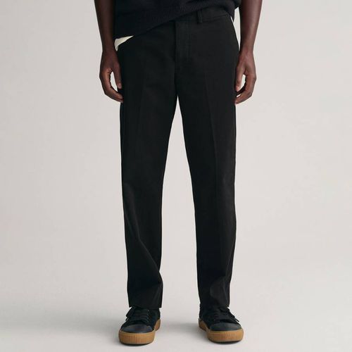 Black Cotton Blend Trousers - Gant - Modalova