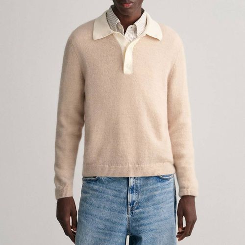 Beige Mohair Rugger Cotton Top - Gant - Modalova