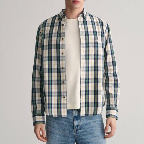 Navy/ Archive Poplin Check Cotton Shirt - Gant - Modalova