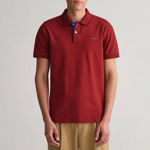 Contrast Pique Cotton Polo Shirt - Gant - Modalova