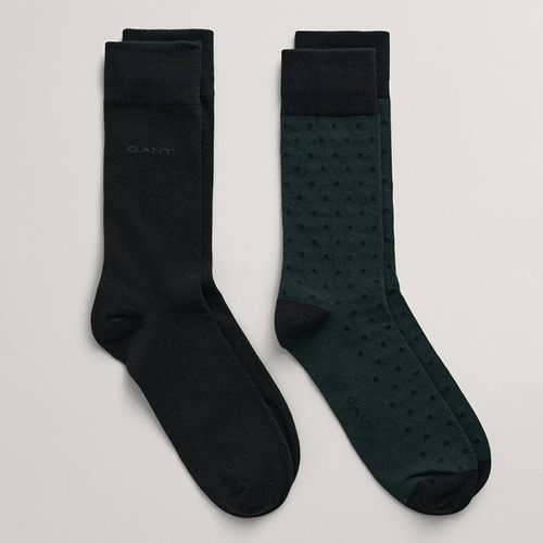 Black/ 2-Pack Cotton Blend Socks - Gant - Modalova