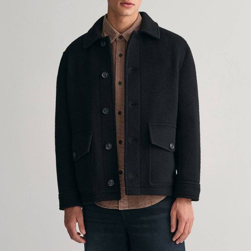 Black Short Wool Jacket - Gant - Modalova