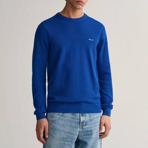 Blue Pique Cotton Sweatshirt - Gant - Modalova