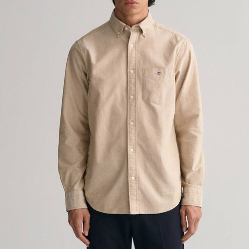 Camel Oxford Cotton Shirt - Gant - Modalova