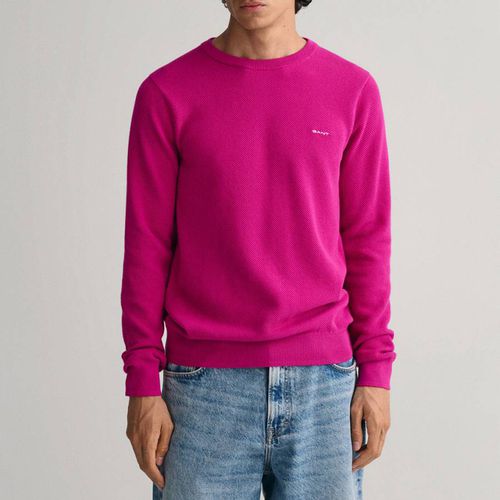 Pink Pique Cotton Sweatshirt - Gant - Modalova