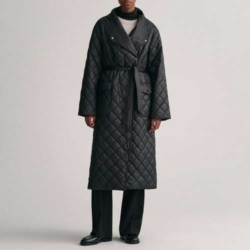Black Quilted Longline Coat - Gant - Modalova