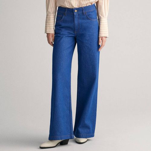 Mid Blue Wide Leg Jeans - Gant - Modalova