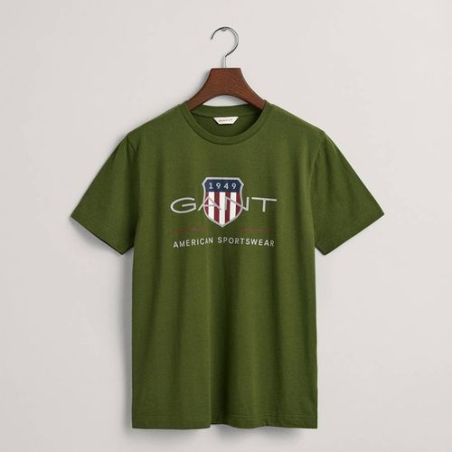 Teen's Khaki Archive Shield Logo Cotton T-Shirt - Gant - Modalova