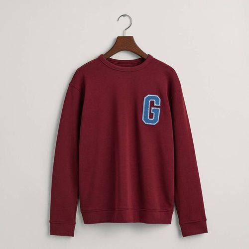 Teen's Dark Red Relaxed Cotton Blend Sweatshirt - Gant - Modalova