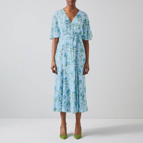 Blue Floral Cole Tie Dress - L K Bennett - Modalova