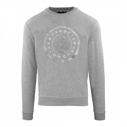Grey Circle Logo Cotton Sweatshirt - Aquascutum - Modalova