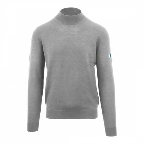 Grey Funnel Neck Wool Blend Jumper - Aquascutum - Modalova