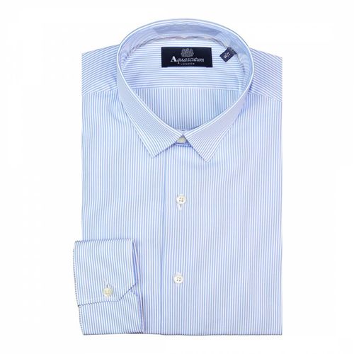 Sky Blue Gani Striped Cotton Shirt - Aquascutum - Modalova
