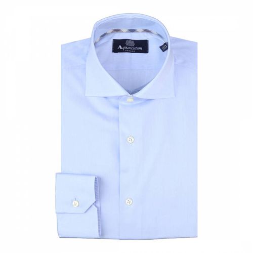 Light Blue Long Sleeve Cotton Shirt - Aquascutum - Modalova