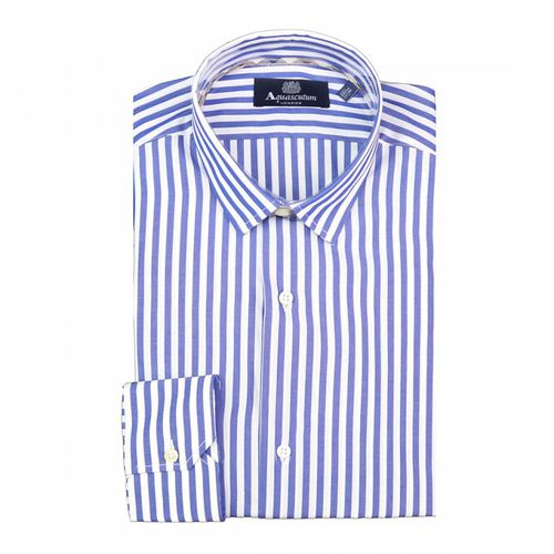 Dark & White Wide Stripe Cotton Shirt - Aquascutum - Modalova