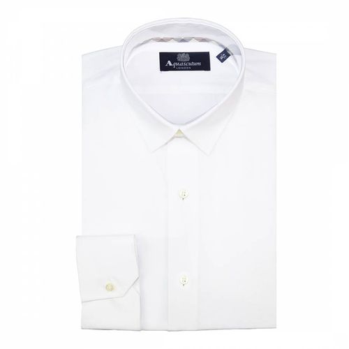 White Point Collar Cotton Shirt - Aquascutum - Modalova