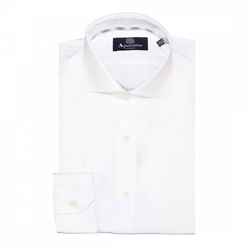 White Button Cuff Cotton Shirt - Aquascutum - Modalova