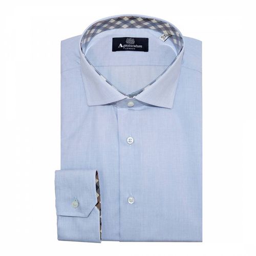 Pale Long Sleeve Button Cuff Cotton Shirt - Aquascutum - Modalova