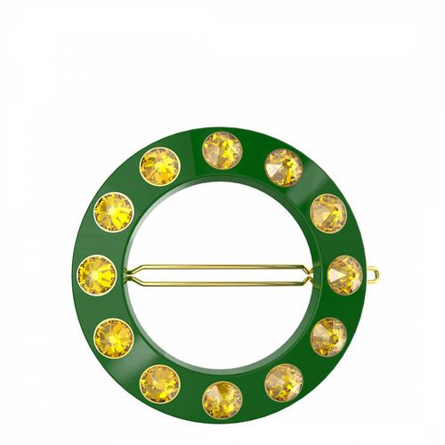 Green Round Cut Hair Clip - SWAROVSKI - Modalova