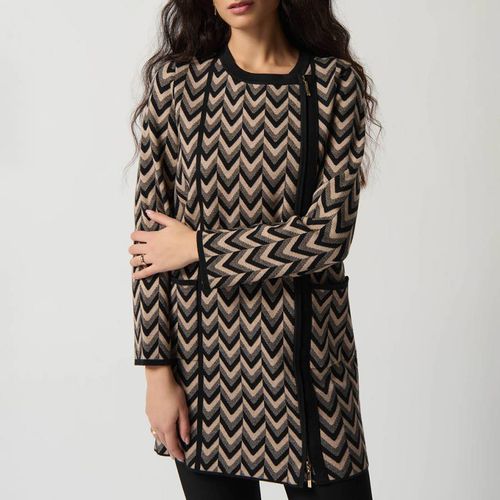 Black Jacquard Sweater Coat - Joseph Ribkoff - Modalova