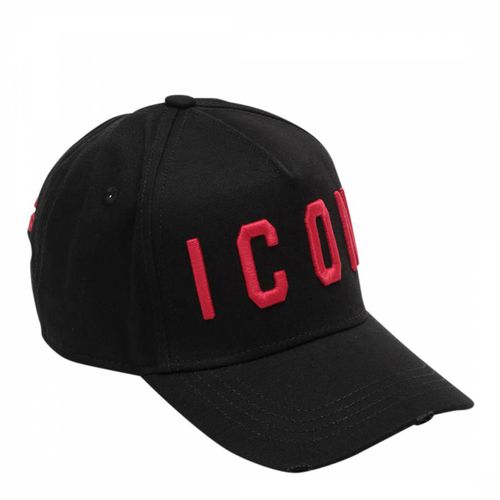 Red 'ICON' Embroidered Logo Cotton Cap - DSquared2 - Modalova