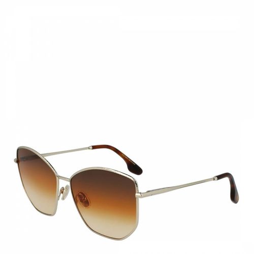 Gold Brown Butterfly Sunglasses - Victoria Beckham - Modalova