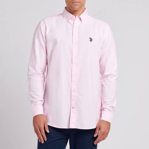 Pale Oxford Long Sleeve Cotton Shirt - U.S. Polo Assn. - Modalova