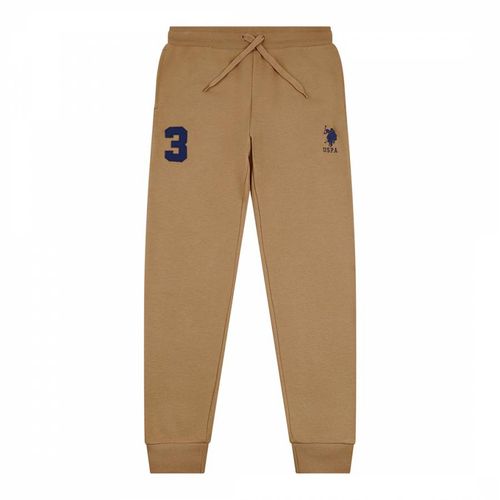 Camel Patch Logo Cotton Blend Joggers - U.S. Polo Assn. - Modalova