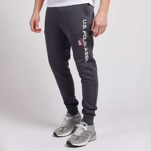 Charcoal Side Logo Cotton Blend Joggers - U.S. Polo Assn. - Modalova