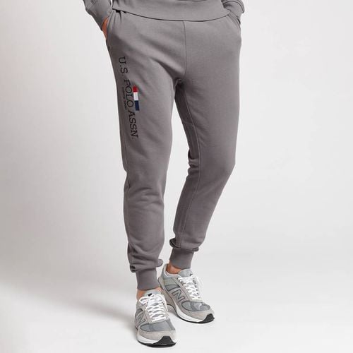 Charcoal Stacked Cotton Blend Joggers - U.S. Polo Assn. - Modalova