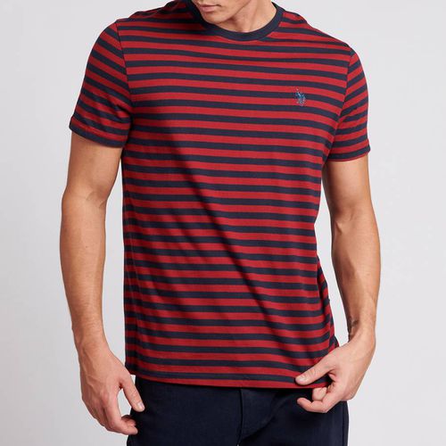 Red Bretton Stripe Cotton T-Shirt - U.S. Polo Assn. - Modalova