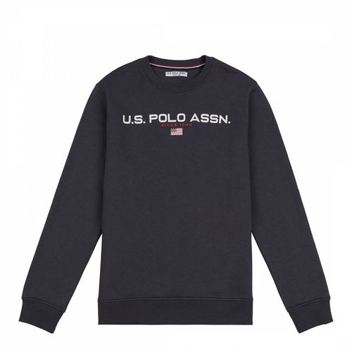 Charcoal Chest Logo Cotton Blend Sweatshirt - U.S. Polo Assn. - Modalova