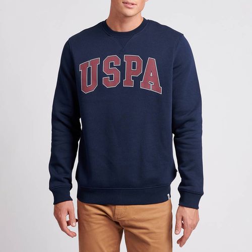 Printed Arch Logo Cotton Blend Sweatshirt - U.S. Polo Assn. - Modalova