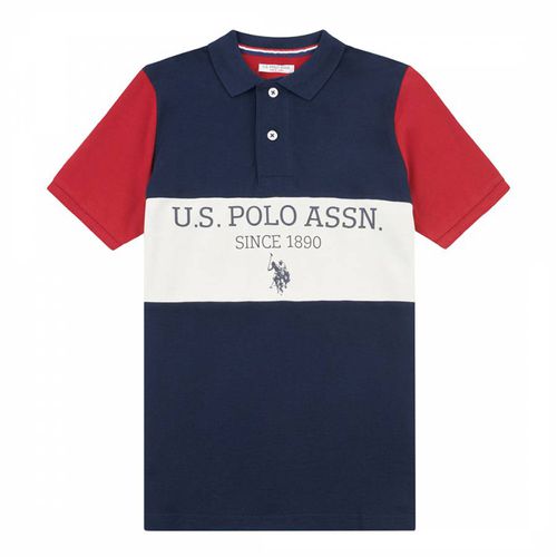 Younger Boy's Colour Block Cotton Polo Shirt - U.S. Polo Assn. - Modalova