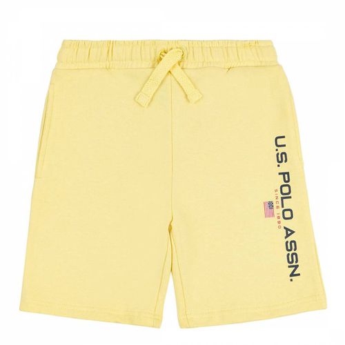 Younger Boy's Lime Side Logo Cotton Shorts - U.S. Polo Assn. - Modalova