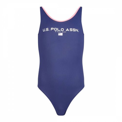 Younger Girl's Dark Chest Logo Swimsuit - U.S. Polo Assn. - Modalova