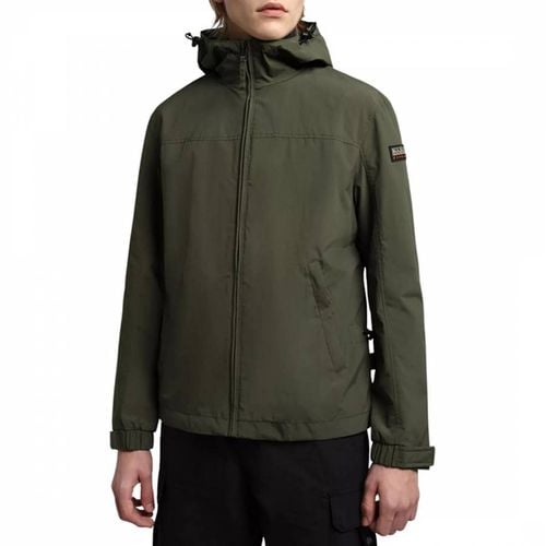 Khaki Shelter Hooded Jacket - Napapijri - Modalova