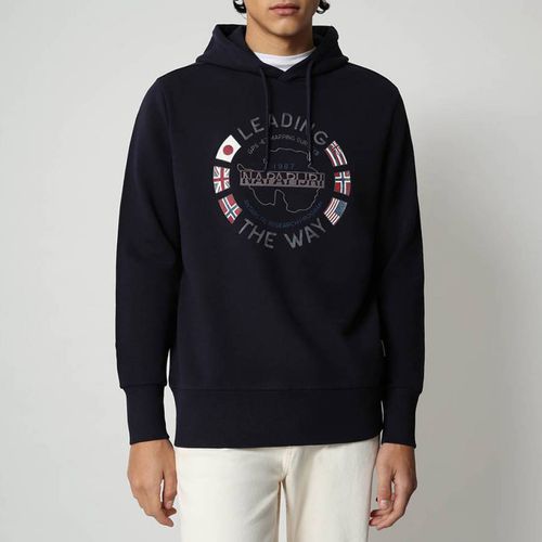 Navy Balya Cotton Hoodie - Napapijri - Modalova