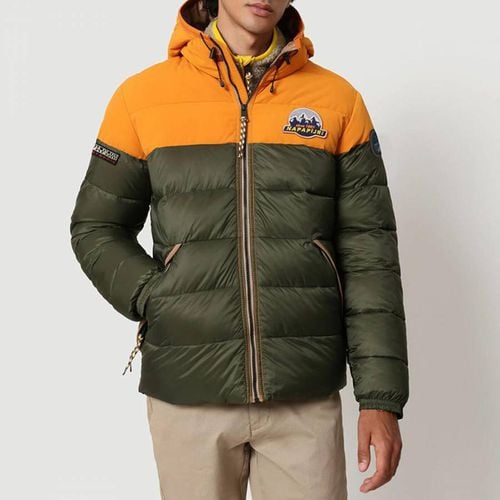 Khaki/Yellow Alay Down Jacket - Napapijri - Modalova