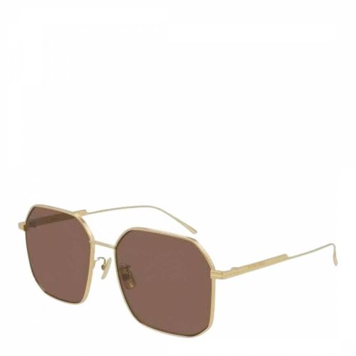 Womens Brown Sunglasses 58mm - Bottega Veneta - Modalova