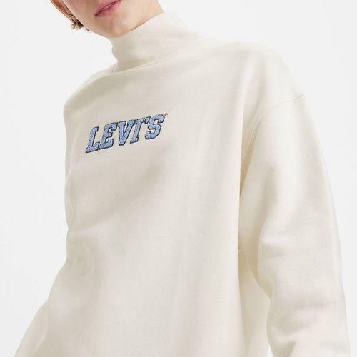 Ecru High Neck Cotton Blend Sweatshirt - Levi's - Modalova